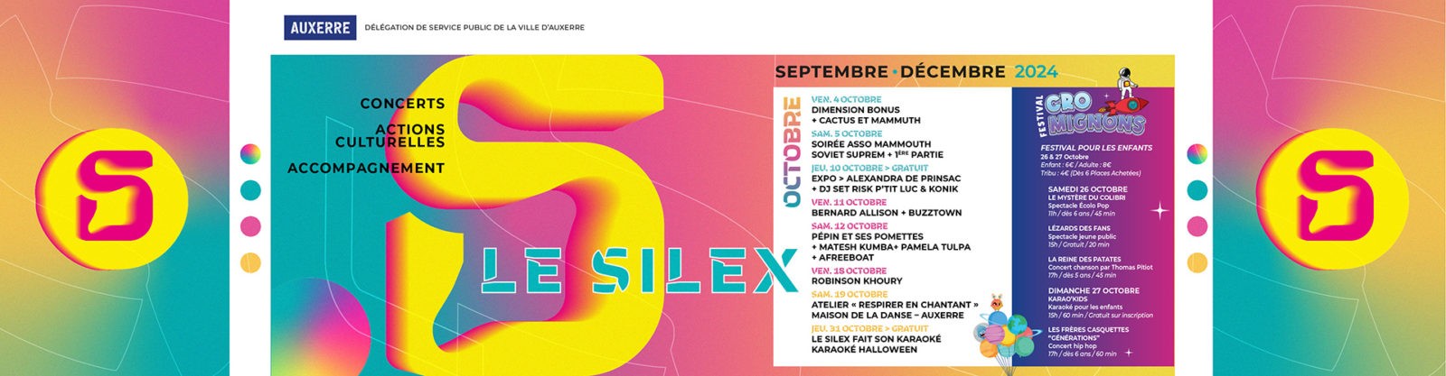 Concerts ► Le Silex ► concerts octobre 2024 & Cro Mignons Festival